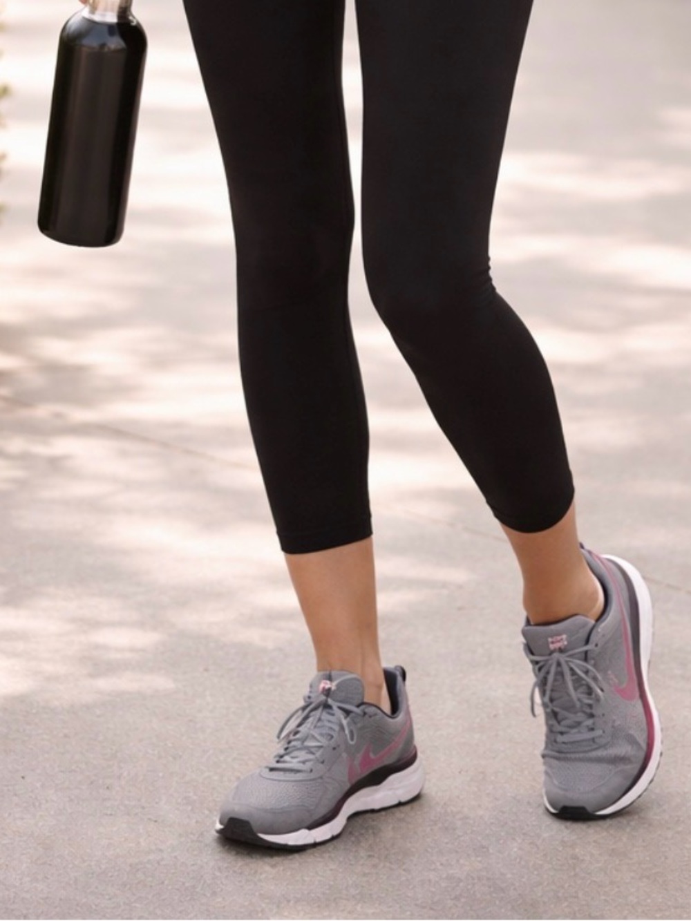 Nike Women's Gray and Pink Sneakers